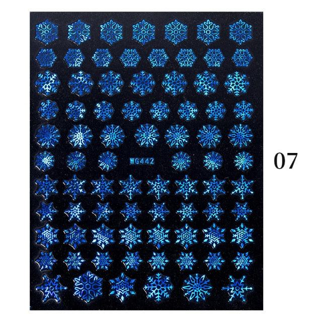 Sliver Bronzing Christmas Slider Nail Art 3D Decals Decoration Snowflake Nail Art Sticker Manicures Transfer Foil Xmas Gift  Nails Snowflake Nail Art Stickers Decals Christmas Nail 3D Self Adhesive Nail Stickers for Acrylic Nails Snowflake Stevvex