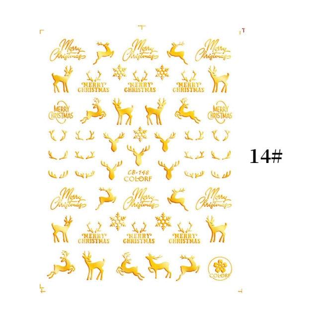 Sliver Bronzing Christmas Slider Nail Art 3D Decals Decoration Snowflake Nail Art Sticker Manicures Transfer Foil Xmas Gift  Nails Snowflake Nail Art Stickers Decals Christmas Nail 3D Self Adhesive Nail Stickers for Acrylic Nails Snowflake Stevvex