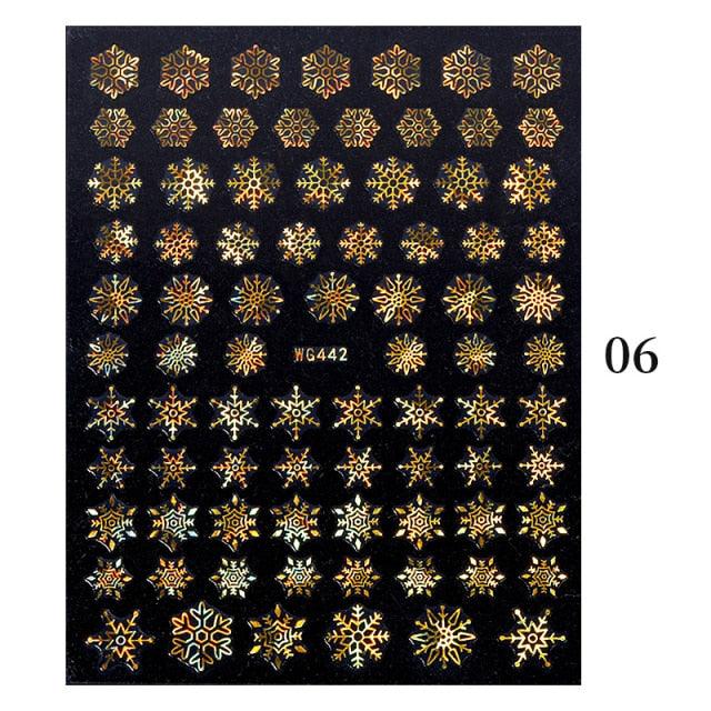 Sliver Bronzing Christmas Slider Nail Art 3D Decals Decoration Snowflake Nail Art Sticker Manicures Transfer Foil Xmas Gift  Nails Snowflake Nail Art Stickers Decals Christmas Nail 3D Self Adhesive Nail Stickers for Acrylic Nails Snowflake Stevvex