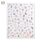 Sliver Bronzing Christmas Slider Nail Art 3D Decals Decoration Snowflake Nail Art Sticker Manicures Transfer Foil Xmas Gift  Nails Snowflake Nail Art Stickers Decals Christmas Nail 3D Self Adhesive Nail Stickers for Acrylic Nails Snowflake Stevvex