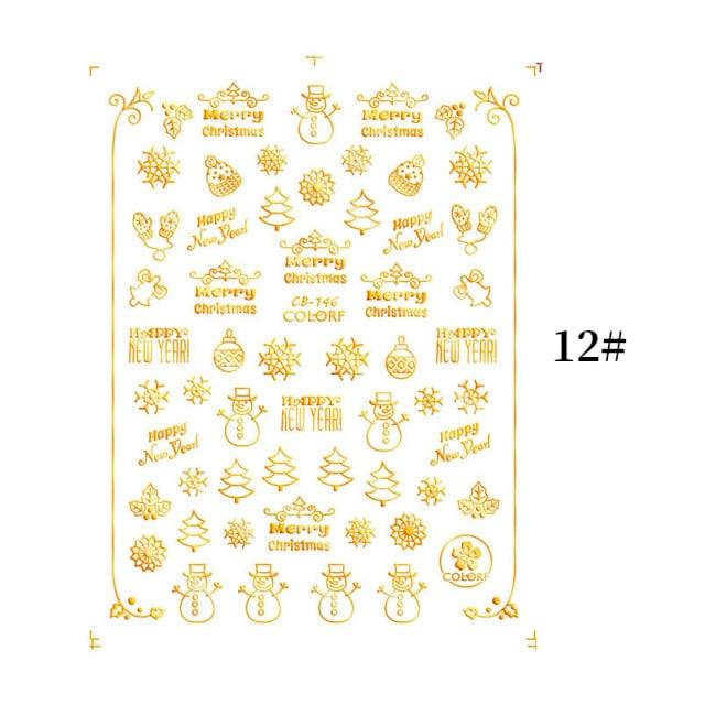 Sliver Bronzing Christmas Slider Nail Art 3D Decals Decoration Snowflake Nail Art Sticker Manicures Transfer Foil Xmas Gift  Nails Snowflake Nail Art Stickers Decals Christmas Nail 3D Self Adhesive Nail Stickers for Acrylic Nails Snowflake Stevvex