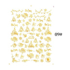Sliver Bronzing Christmas Slider Nail Art 3D Decals Decoration Snowflake Nail Art Sticker Manicures Transfer Foil Xmas Gift  Nails Snowflake Nail Art Stickers Decals Christmas Nail 3D Self Adhesive Nail Stickers for Acrylic Nails Snowflake Stevvex