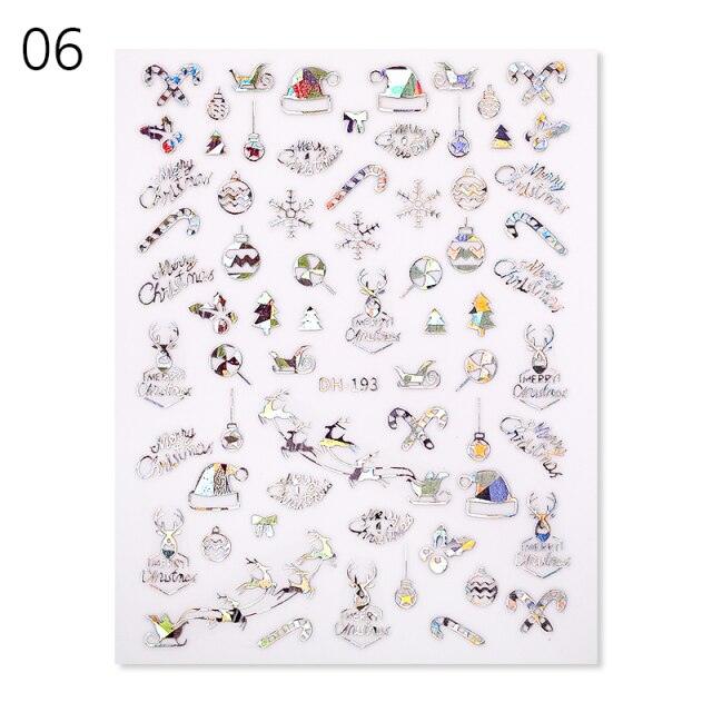 Sliver Bronzing Christmas Slider Nail Art 3D Decals Decoration Snowflake Nail Art Sticker Manicures Transfer Foil Xmas Gift  Nails Snowflake Nail Art Stickers Decals Christmas Nail 3D Self Adhesive Nail Stickers for Acrylic Nails Snowflake Stevvex