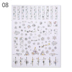 Sliver Bronzing Christmas Slider Nail Art 3D Decals Decoration Snowflake Nail Art Sticker Manicures Transfer Foil Xmas Gift  Nails Snowflake Nail Art Stickers Decals Christmas Nail 3D Self Adhesive Nail Stickers for Acrylic Nails Snowflake Stevvex