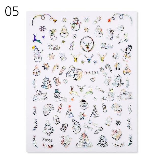 Sliver Bronzing Christmas Slider Nail Art 3D Decals Decoration Snowflake Nail Art Sticker Manicures Transfer Foil Xmas Gift  Nails Snowflake Nail Art Stickers Decals Christmas Nail 3D Self Adhesive Nail Stickers for Acrylic Nails Snowflake Stevvex