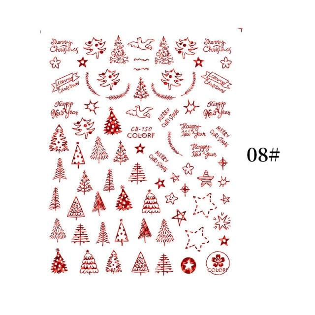Sliver Bronzing Christmas Slider Nail Art 3D Decals Decoration Snowflake Nail Art Sticker Manicures Transfer Foil Xmas Gift  Nails Snowflake Nail Art Stickers Decals Christmas Nail 3D Self Adhesive Nail Stickers for Acrylic Nails Snowflake Stevvex