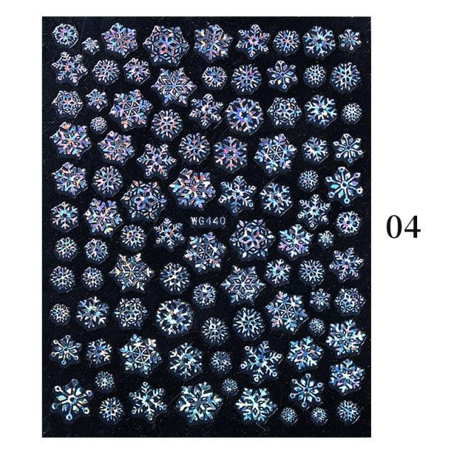 Sliver Bronzing Christmas Slider Nail Art 3D Decals Decoration Snowflake Nail Art Sticker Manicures Transfer Foil Xmas Gift  Nails Snowflake Nail Art Stickers Decals Christmas Nail 3D Self Adhesive Nail Stickers for Acrylic Nails Snowflake Stevvex