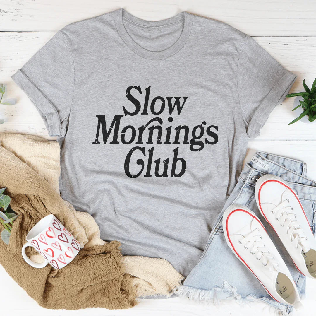 Slow Morning Club Tee Peachy Sunday