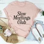 Slow Morning Club Tee Peachy Sunday