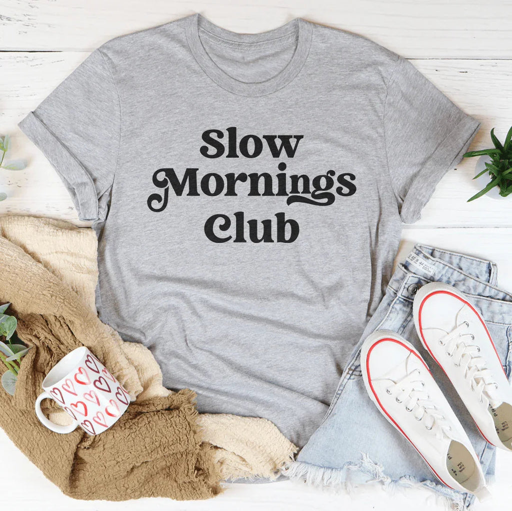 Slow Mornings Club Tee Peachy Sunday