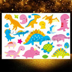 Small 3D Dinosaur Temporary Sticker Tattoos Colorful Tiny Tattoos For Party Children Stevvex