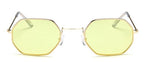 Small Frame Sunglasses For Women Small Square Polarized Sunglasses for Men and Women Polygon Mirrored Retro Shape Metal Design Sun Glasses for Men New Fashionable Ocean Lens Stevvex