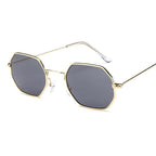 Small Frame Sunglasses For Women Small Square Polarized Sunglasses for Men and Women Polygon Mirrored Retro Shape Metal Design Sun Glasses for Men New Fashionable Ocean Lens Stevvex