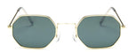 Small Frame Sunglasses For Women Small Square Polarized Sunglasses for Men and Women Polygon Mirrored Retro Shape Metal Design Sun Glasses for Men New Fashionable Ocean Lens Stevvex