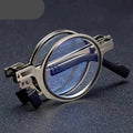 Small Metal Round Folding Reading Glasses Retro Circle Blue Light Computer Grade Glasses Narrow Eyeglasses Frame And Anti Glare Reading Glasses Foldable Computer Reading Glasses For Men  +3.5 Stevvex