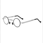 Small Metal Round Folding Reading Glasses Retro Circle Blue Light Computer Grade Glasses Narrow Eyeglasses Frame And Anti Glare Reading Glasses Foldable Computer Reading Glasses For Men  +3.5 Stevvex