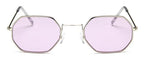 Small Polygon Women Men Sunglasses Delicate Metal Polygon Sunglasses For Women Classic Retro Small Size Frame Women Sunglasses Design Glasses for Men Stevvex