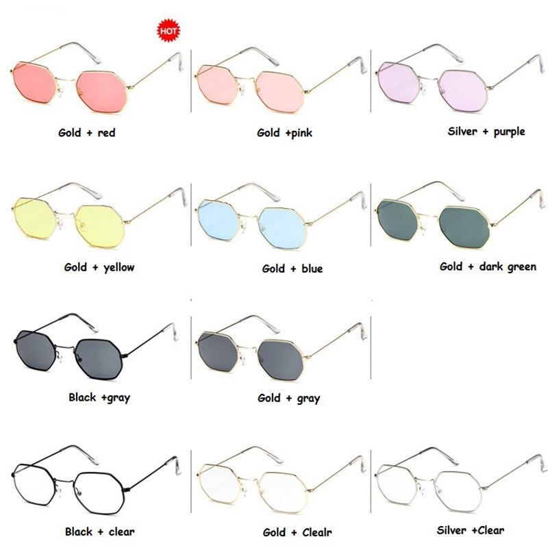 Small Polygon Women Men Sunglasses Delicate Metal Polygon Sunglasses For Women Classic Retro Small Size Frame Women Sunglasses Design Glasses for Men Stevvex