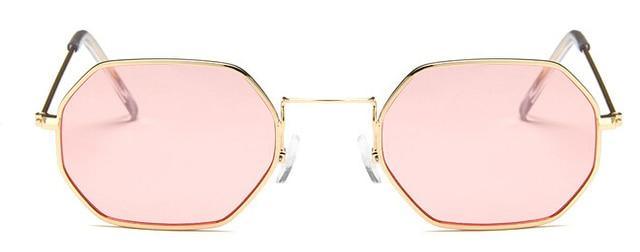 Small Polygon Women Men Sunglasses Delicate Metal Polygon Sunglasses For Women Classic Retro Small Size Frame Women Sunglasses Design Glasses for Men Stevvex