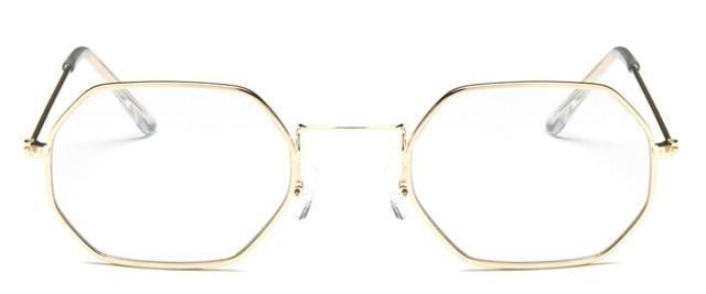 Small Polygon Women Men Sunglasses Delicate Metal Polygon Sunglasses For Women Classic Retro Small Size Frame Women Sunglasses Design Glasses for Men Stevvex