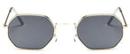 Small Polygon Women Men Sunglasses Delicate Metal Polygon Sunglasses For Women Classic Retro Small Size Frame Women Sunglasses Design Glasses for Men Stevvex
