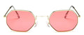 Small Polygon Women Men Sunglasses Delicate Metal Polygon Sunglasses For Women Classic Retro Small Size Frame Women Sunglasses Design Glasses for Men Stevvex