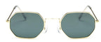 Small Polygon Women Men Sunglasses Delicate Metal Polygon Sunglasses For Women Classic Retro Small Size Frame Women Sunglasses Design Glasses for Men Stevvex
