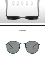 Small Round Polarized Sunglasses Retro Men Women Round Shape Sunglasses For Women New Branded Designer Eyeglasses For Women/Men New Elegant Small Frame Round Glasses Stevvex