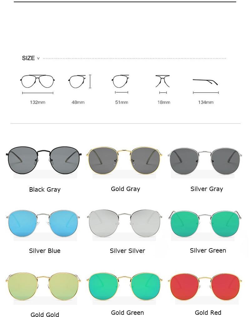 Small Round Polarized Sunglasses Retro Men Women Round Shape Sunglasses For Women New Branded Designer Eyeglasses For Women/Men New Elegant Small Frame Round Glasses Stevvex