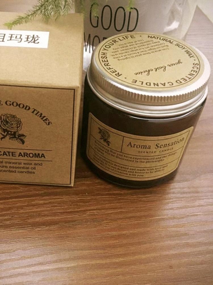 Small Simple Scented Candle Fresh Flowers Scented Candles Soy Candles For Men & Women Long Lasting Spring Candles All-Natural Soy Wax Rustic Home Decor Scented Candles Non-Toxic Ultra Clean Burn Amber Jar Candles Fragrance Candle Stevvex