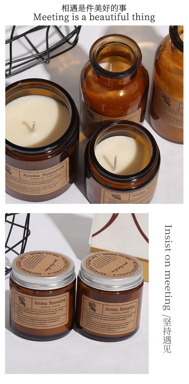 Small Simple Scented Candle Fresh Flowers Scented Candles Soy Candles For Men & Women Long Lasting Spring Candles All-Natural Soy Wax Rustic Home Decor Scented Candles Non-Toxic Ultra Clean Burn Amber Jar Candles Fragrance Candle Stevvex