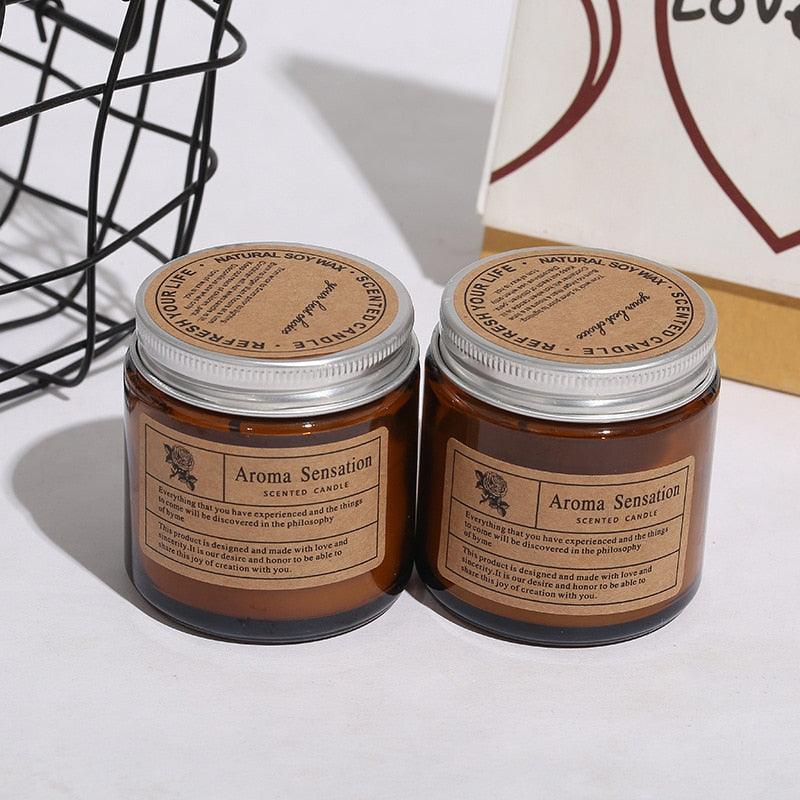Small Simple Scented Candle Fresh Flowers Scented Candles Soy Candles For Men & Women Long Lasting Spring Candles All-Natural Soy Wax Rustic Home Decor Scented Candles Non-Toxic Ultra Clean Burn Amber Jar Candles Fragrance Candle Stevvex