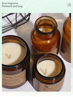 Small Simple Scented Candle Fresh Flowers Scented Candles Soy Candles For Men & Women Long Lasting Spring Candles All-Natural Soy Wax Rustic Home Decor Scented Candles Non-Toxic Ultra Clean Burn Amber Jar Candles Fragrance Candle Stevvex