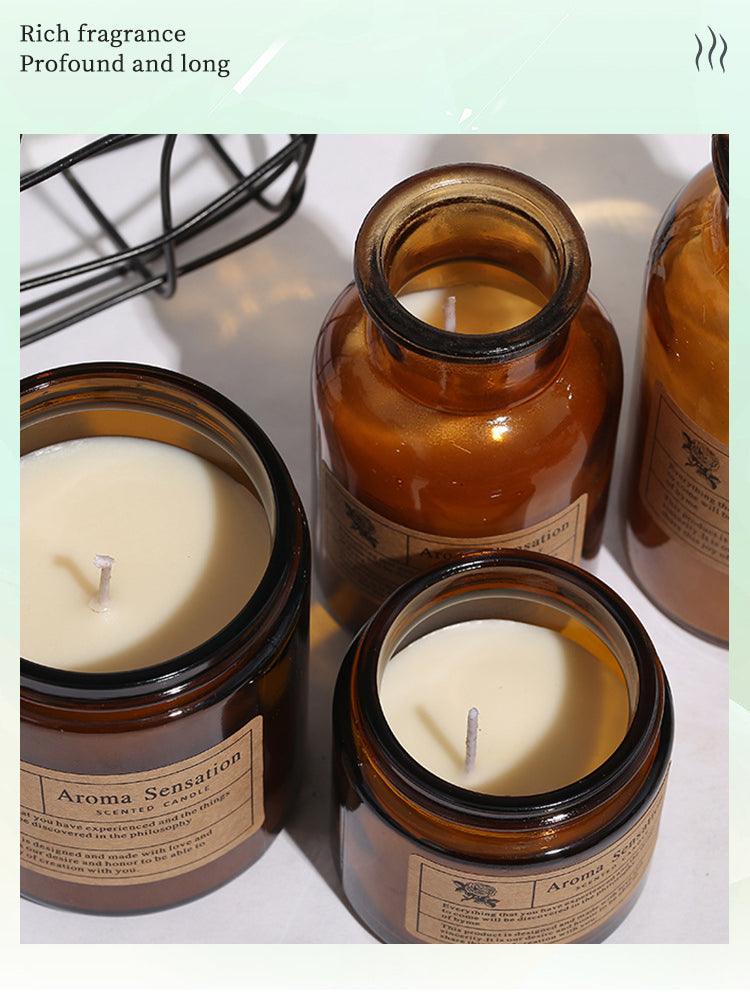 Small Simple Scented Candle Fresh Flowers Scented Candles Soy Candles For Men & Women Long Lasting Spring Candles All-Natural Soy Wax Rustic Home Decor Scented Candles Non-Toxic Ultra Clean Burn Amber Jar Candles Fragrance Candle Stevvex