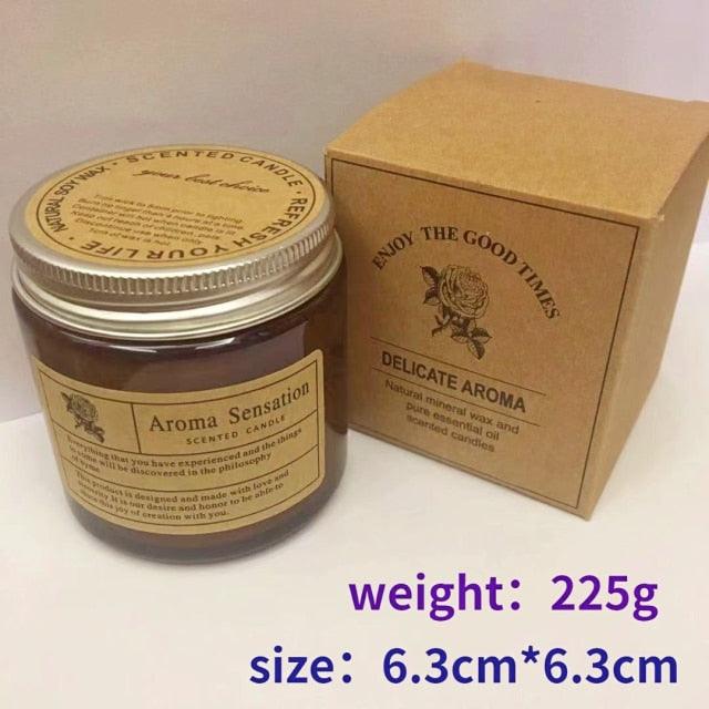 Small Simple Scented Candle Fresh Flowers Scented Candles Soy Candles For Men & Women Long Lasting Spring Candles All-Natural Soy Wax Rustic Home Decor Scented Candles Non-Toxic Ultra Clean Burn Amber Jar Candles Fragrance Candle Stevvex