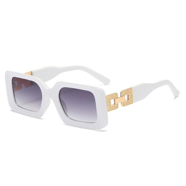 Small Size Rectangle Shape Sunglasses For Women & Men New Retro Style Square Branded Design New Fashionable  Hip Hop Sun Glasses For Female