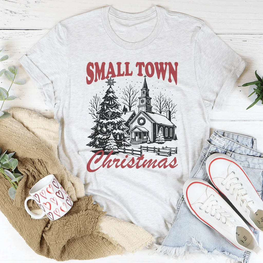 Small Town Christmas Tee Peachy Sunday
