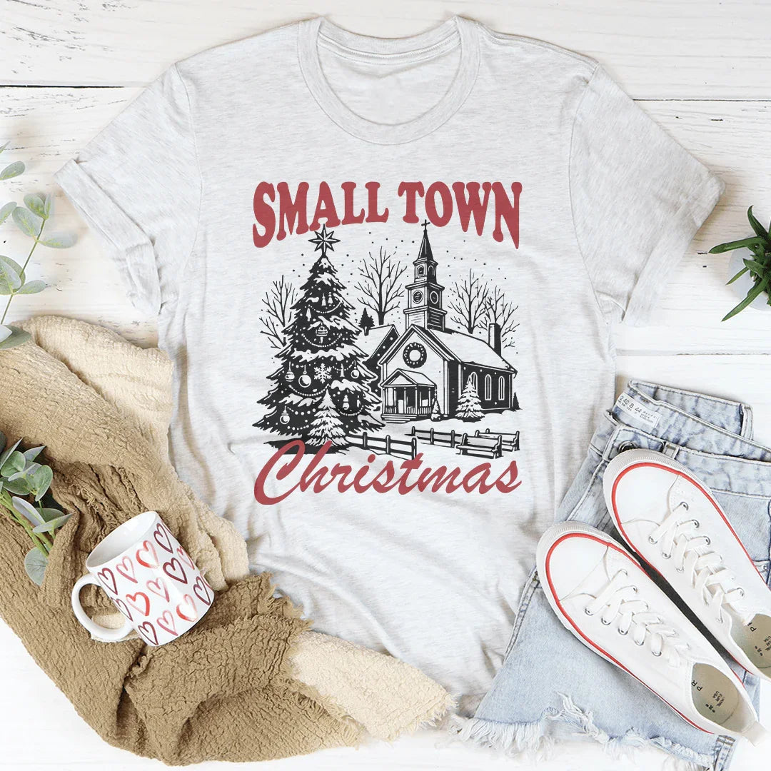 Small Town Christmas Tee Peachy Sunday