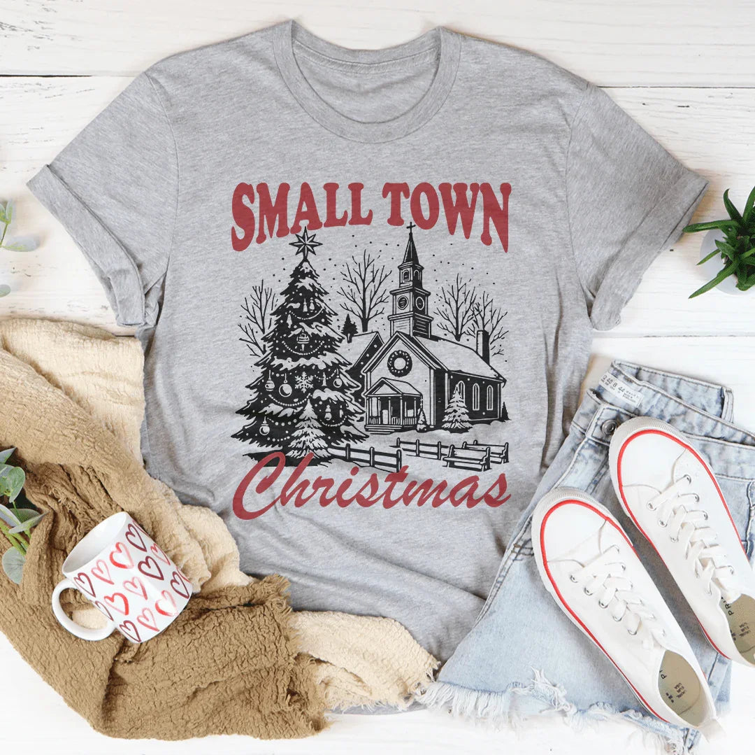 Small Town Christmas Tee Peachy Sunday
