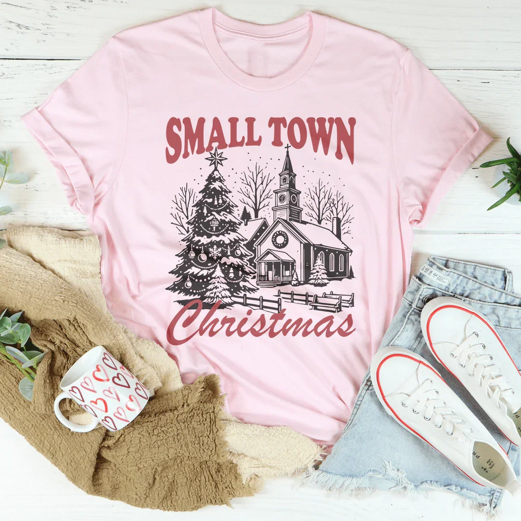 Small Town Christmas Tee Peachy Sunday