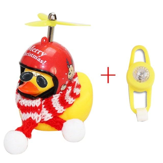 Small Yellow Bike Duck Bicycle Bell Luminous Airscrew Helmet Duck Ducky Bicycle Wind Motor Riding Cycling Lights Horn Rubber Duck Toy Car Ornaments Yellow Duck Car Dashboard Decorations Squeeze Duck Bicycle Horns With Propeller Helmet Stevvex