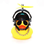 Small Yellow Bike Duck Bicycle Bell Luminous Airscrew Helmet Duck Ducky Bicycle Wind Motor Riding Cycling Lights Horn Rubber Duck Toy Car Ornaments Yellow Duck Car Dashboard Decorations Squeeze Duck Bicycle Horns With Propeller Helmet Stevvex