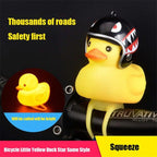 Small Yellow Bike Duck Bicycle Bell Luminous Airscrew Helmet Duck Ducky Bicycle Wind Motor Riding Cycling Lights Horn Rubber Duck Toy Car Ornaments Yellow Duck Car Dashboard Decorations Squeeze Duck Bicycle Horns With Propeller Helmet Stevvex