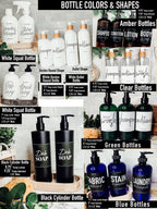 16oz Plastic Spray Bottles With White Or Black Waterproof Labels BandsCo Straps