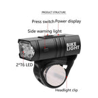 Smart Bicycle Front Light Set USB Rechargeable Front Light LED Headlight Bike Lamp Cycling Flash Light Powerful Rechargeable Bike Light For Night Riding Super Bright Bicycle Headlight For Cycling Road Mountain Stevvex