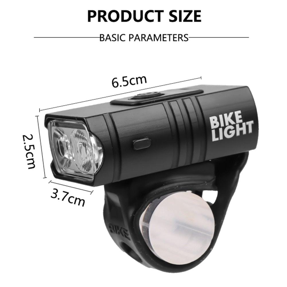 Smart Bicycle Front Light Set USB Rechargeable Front Light LED Headlight Bike Lamp Cycling Flash Light Powerful Rechargeable Bike Light For Night Riding Super Bright Bicycle Headlight For Cycling Road Mountain Stevvex