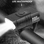 Smart Bicycle Front Light Set USB Rechargeable Front Light LED Headlight Bike Lamp Cycling Flash Light Powerful Rechargeable Bike Light For Night Riding Super Bright Bicycle Headlight For Cycling Road Mountain Stevvex