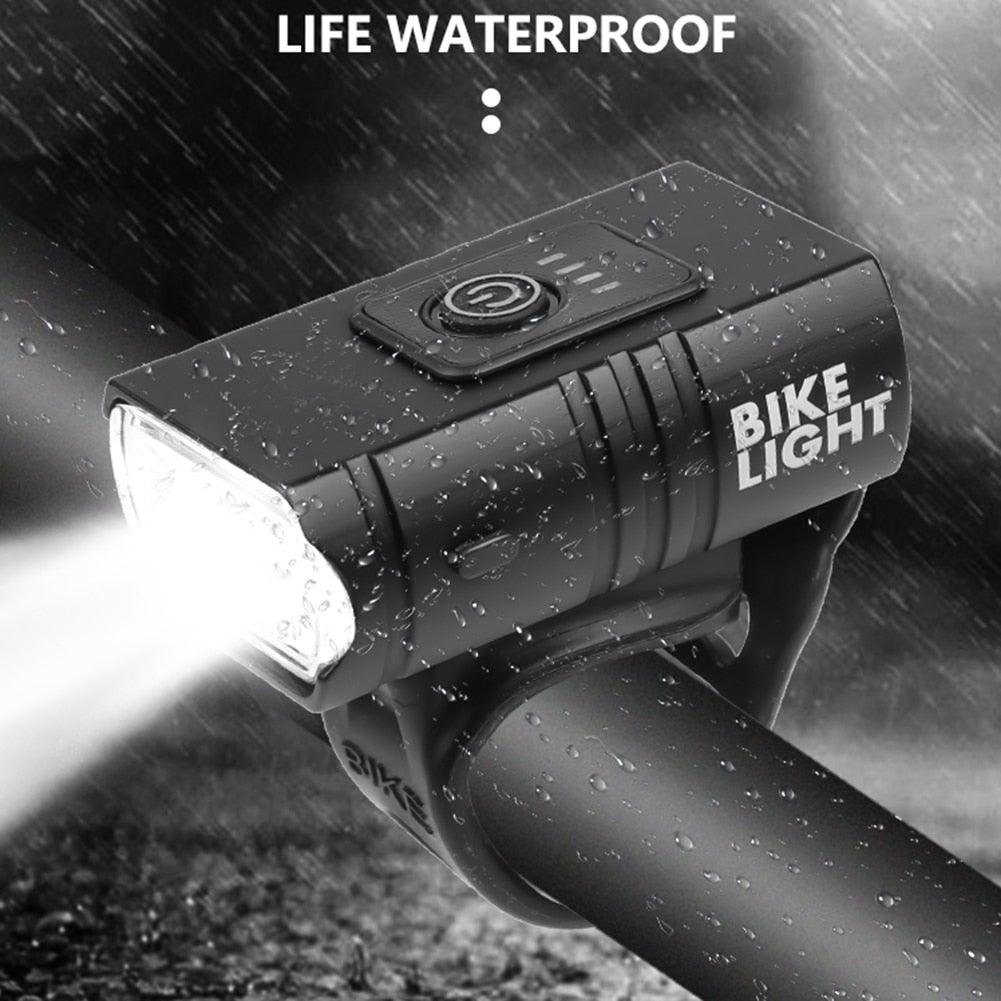 Smart Bicycle Front Light Set USB Rechargeable Front Light LED Headlight Bike Lamp Cycling Flash Light Powerful Rechargeable Bike Light For Night Riding Super Bright Bicycle Headlight For Cycling Road Mountain Stevvex