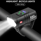 Smart Bicycle Front Light Set USB Rechargeable Front Light LED Headlight Bike Lamp Cycling Flash Light Powerful Rechargeable Bike Light For Night Riding Super Bright Bicycle Headlight For Cycling Road Mountain Stevvex