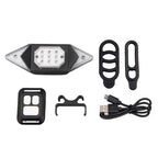 Smart Bike Light Wireless Remote Control Cycling Turning Signal Taillight USB Bicycle Rechargeable Rear Light Turn Signals With Wireless Remote Rechargeable Safety Warning Cycling Light Fits On Any Bicycle